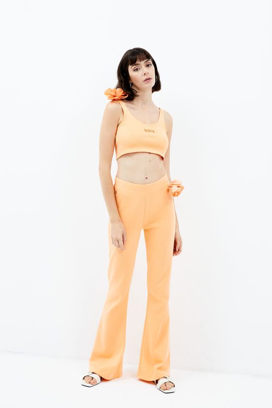 Poppy Flare Sweatpants - Peach Cobbler