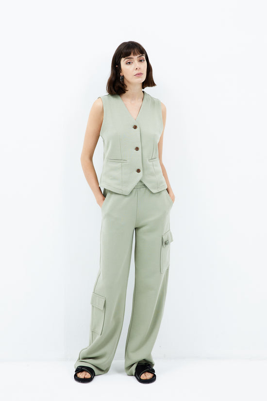 Daisy Waistcoat - Sea Grass