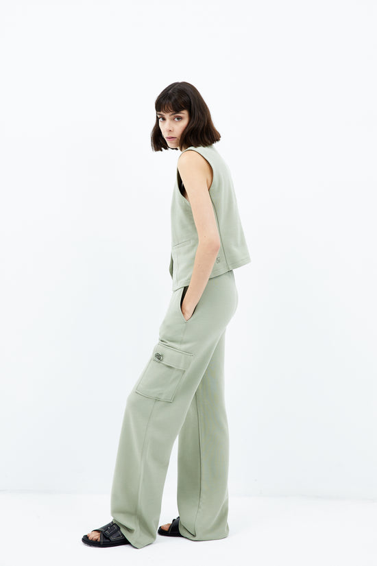 Daisy Cargo Sweatpants - Sea Grass