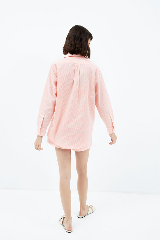 Load image into Gallery viewer, Cosmos Long Shirt - Papaya
