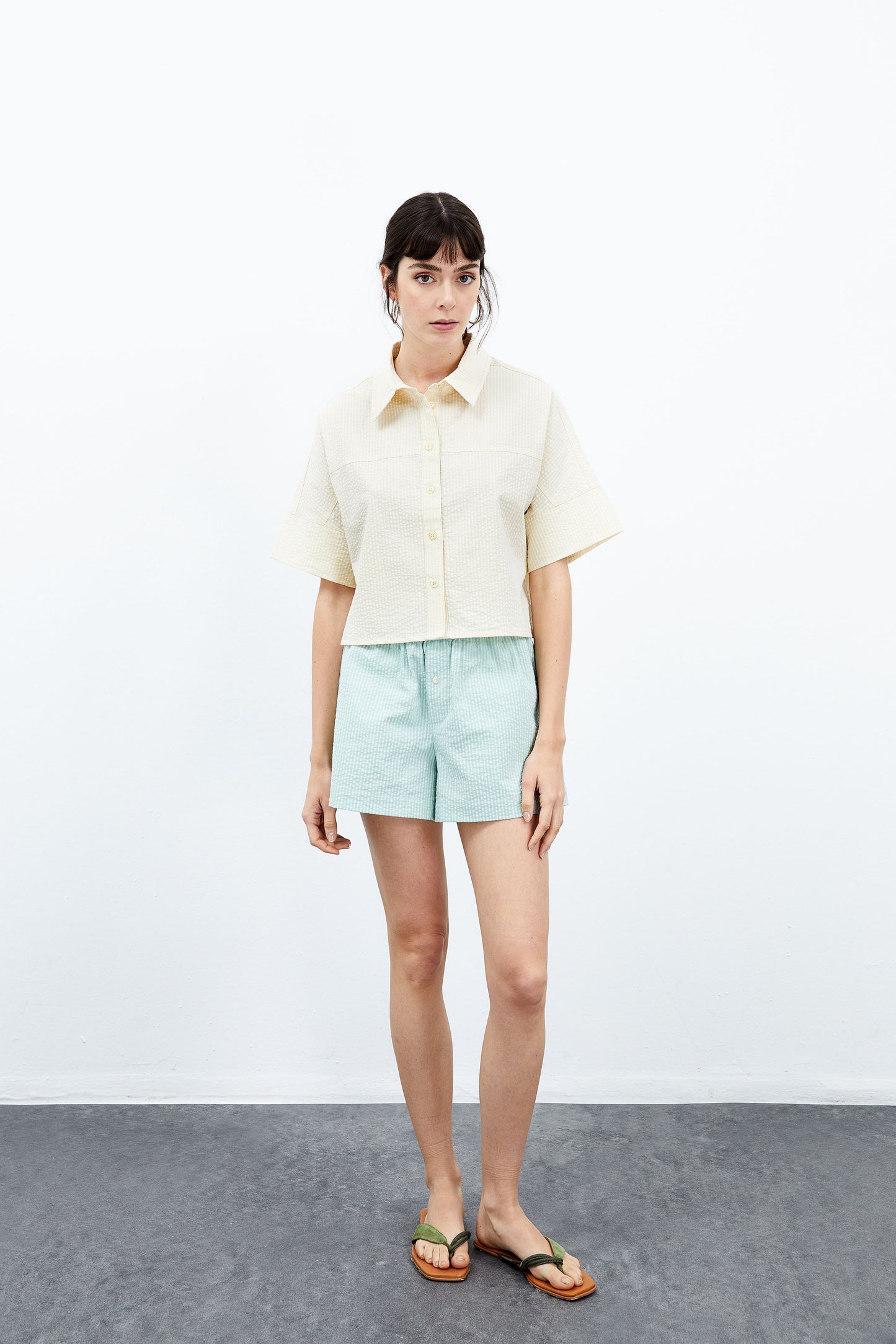 Cosmos Crop Shirt - Butter Milk