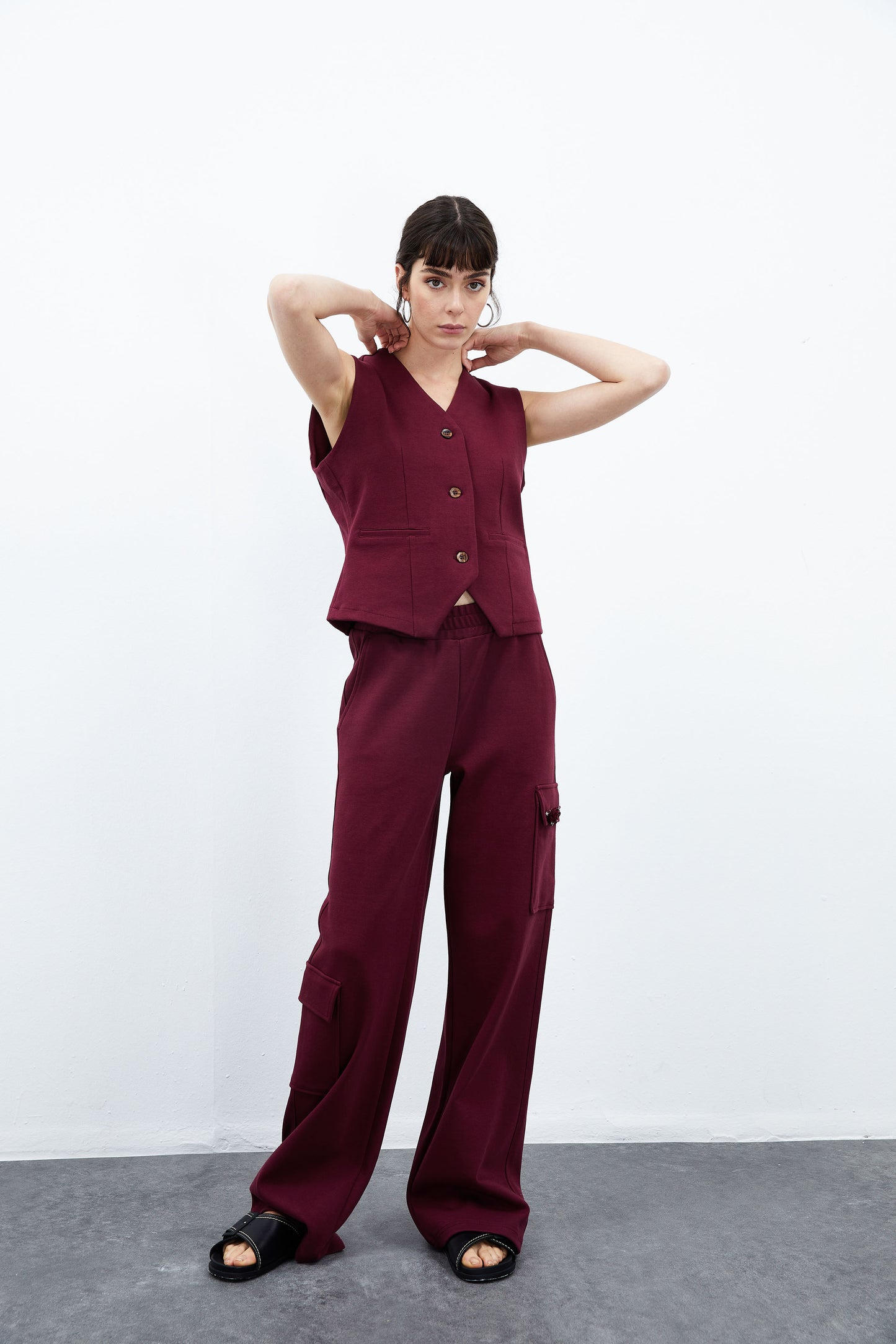 Daisy Cargo Sweatpants - Tawny Port