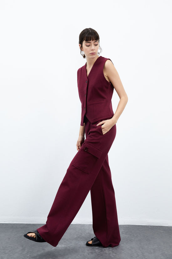 Daisy Cargo Sweatpants - Tawny Port