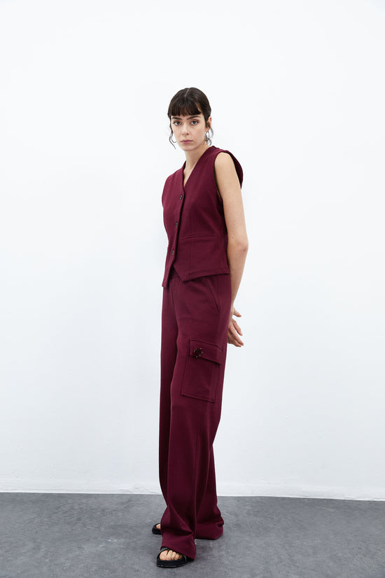 Daisy Cargo Sweatpants - Tawny Port