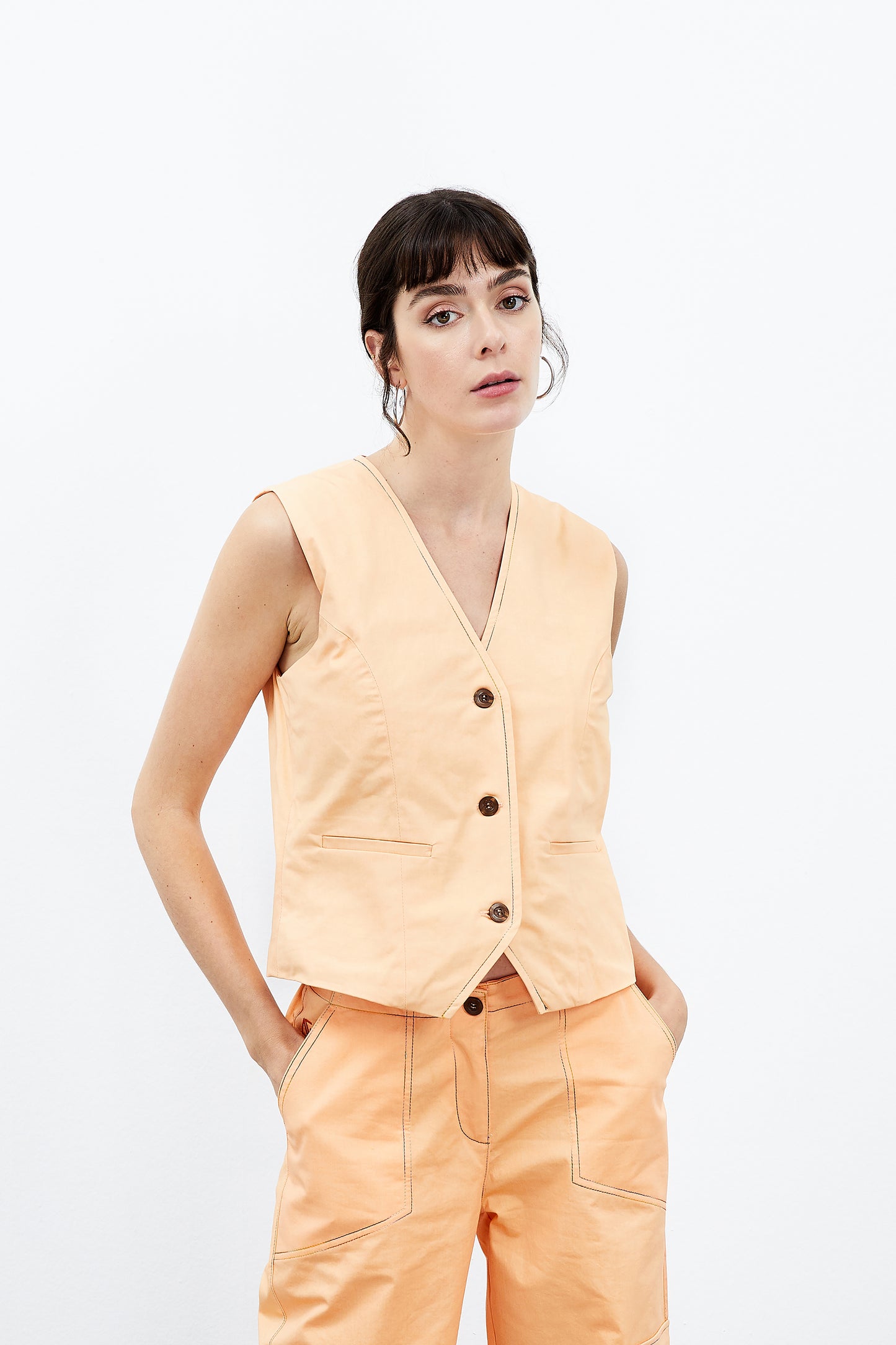 Magnolia Waistcoat - Peach Cobbler