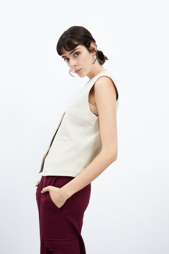 Daisy Waistcoat - Light Taupe