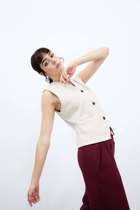 Daisy Waistcoat - Light Taupe