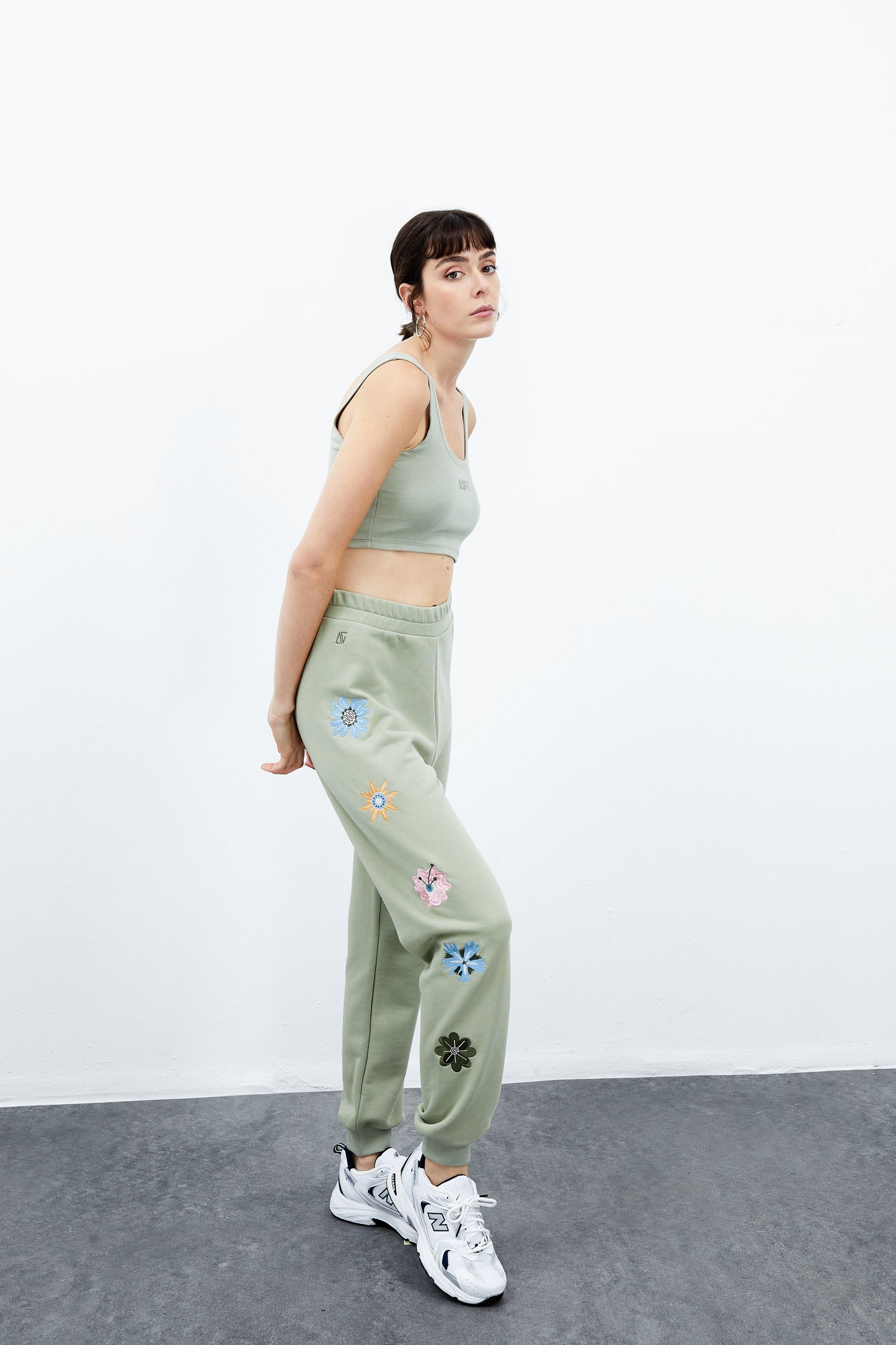 Iris Oversize Sweatpants - Sea Grass