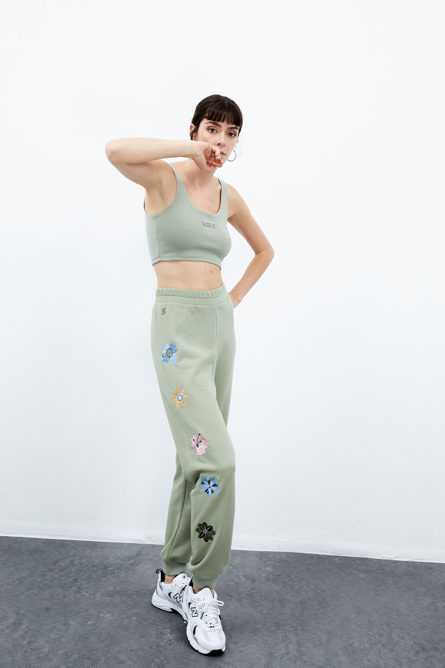 Iris Oversize Sweatpants - Sea Grass