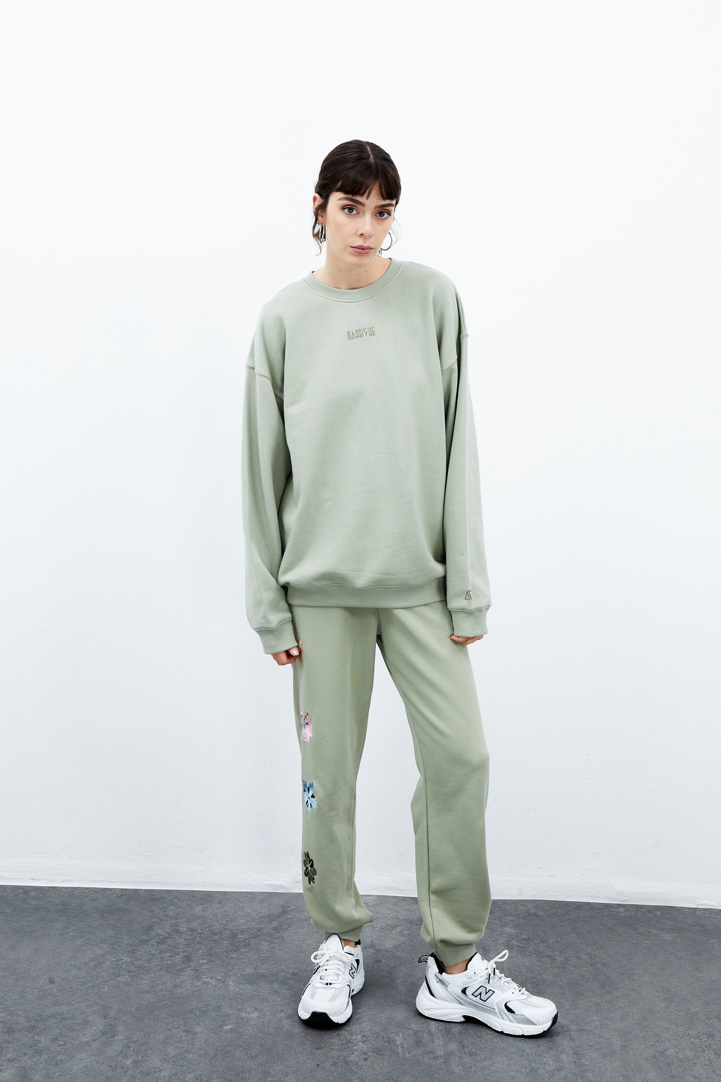 Iris Oversize Sweatshirt - Su Yeşili