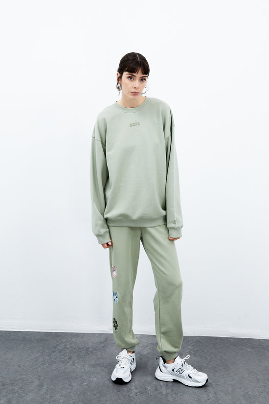 Iris Oversize Sweatshirt - Su Yeşili