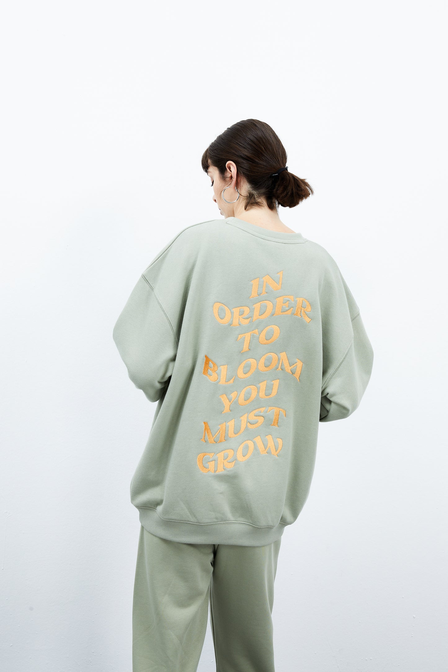 Iris Oversize Crewneck - Sea Grass