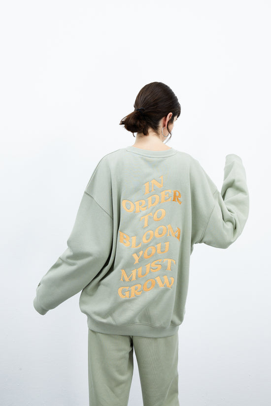 Iris Oversize Crewneck - Sea Grass