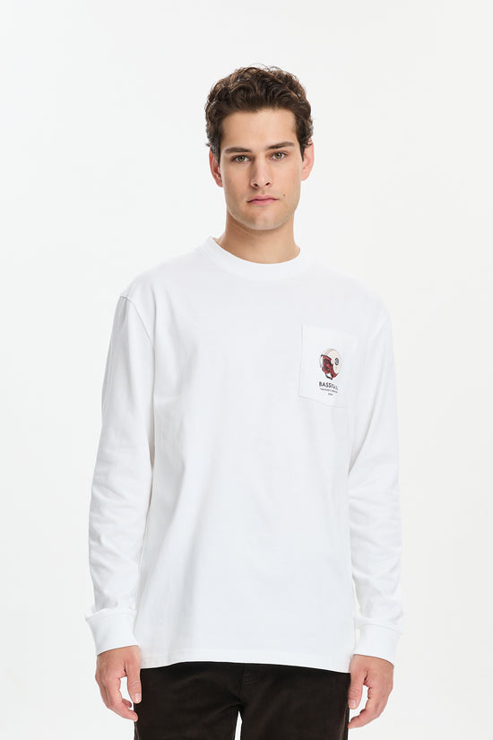 Helmet Print Long Sleeve T-Shirt