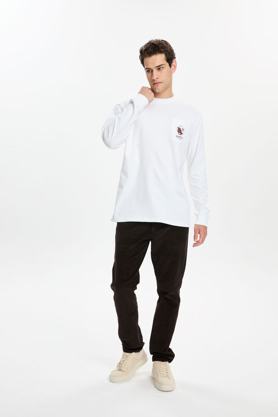 Helmet Print Long Sleeve T-Shirt