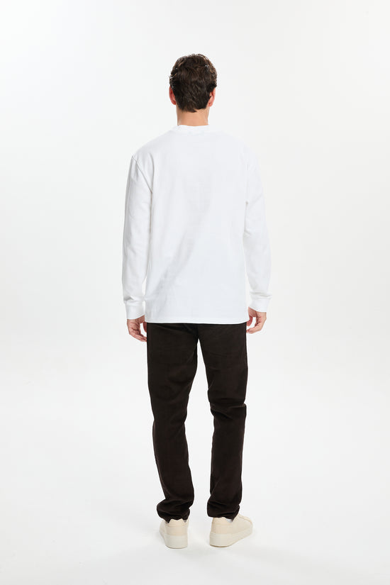 Helmet Print Long Sleeve T-Shirt