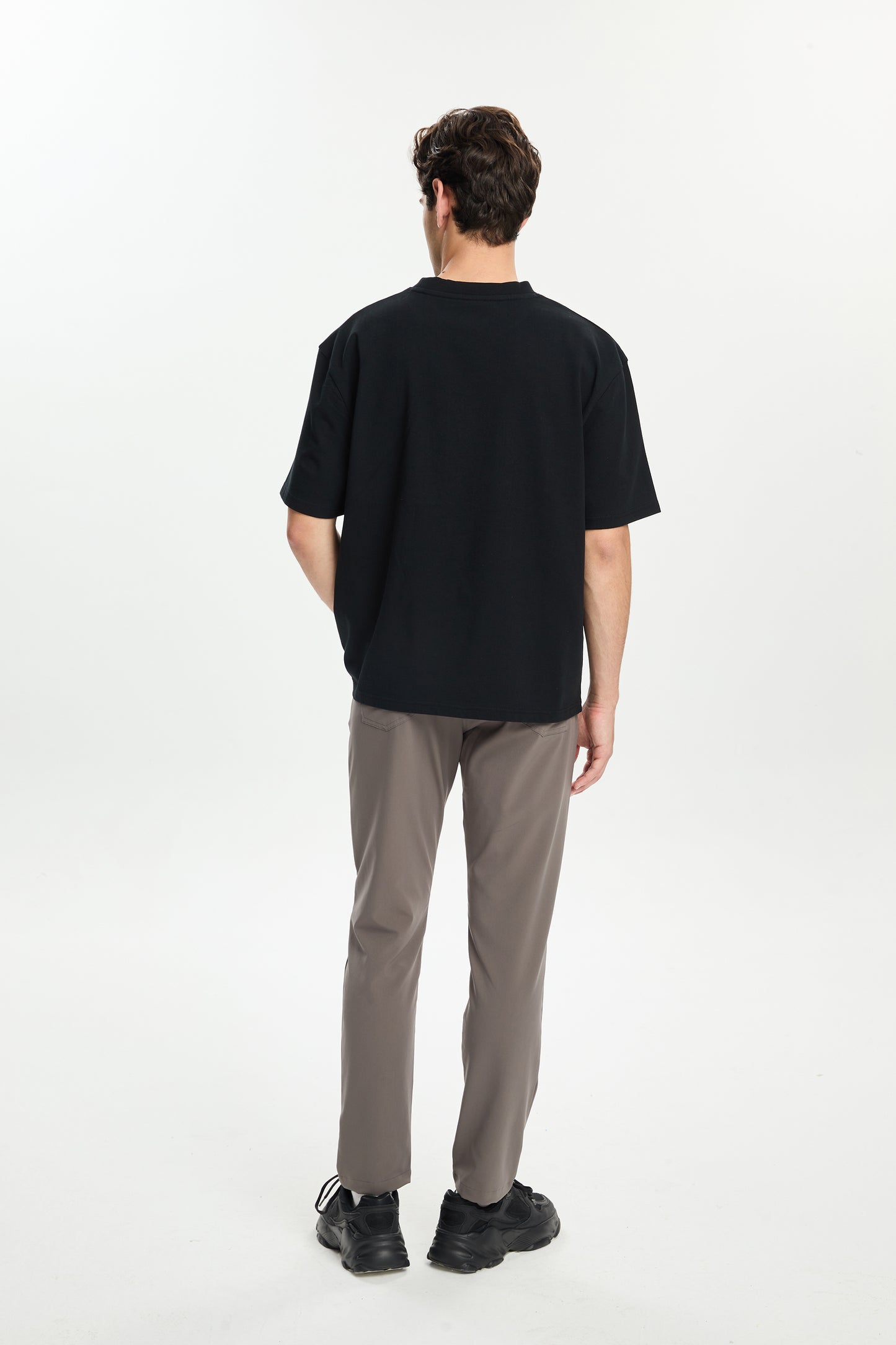 Siyah Late Night Nakışlı T-Shirt