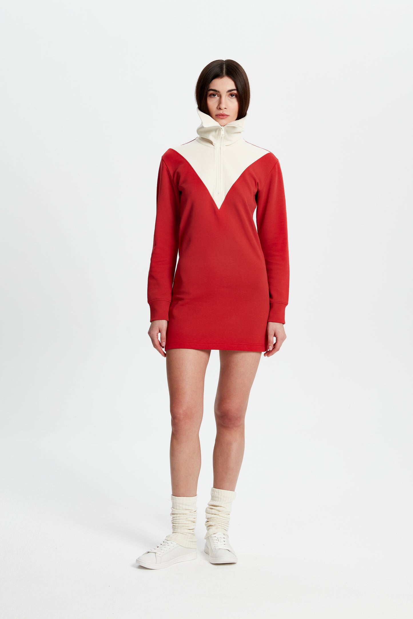 Kırmızı Mini Sweater Elbise