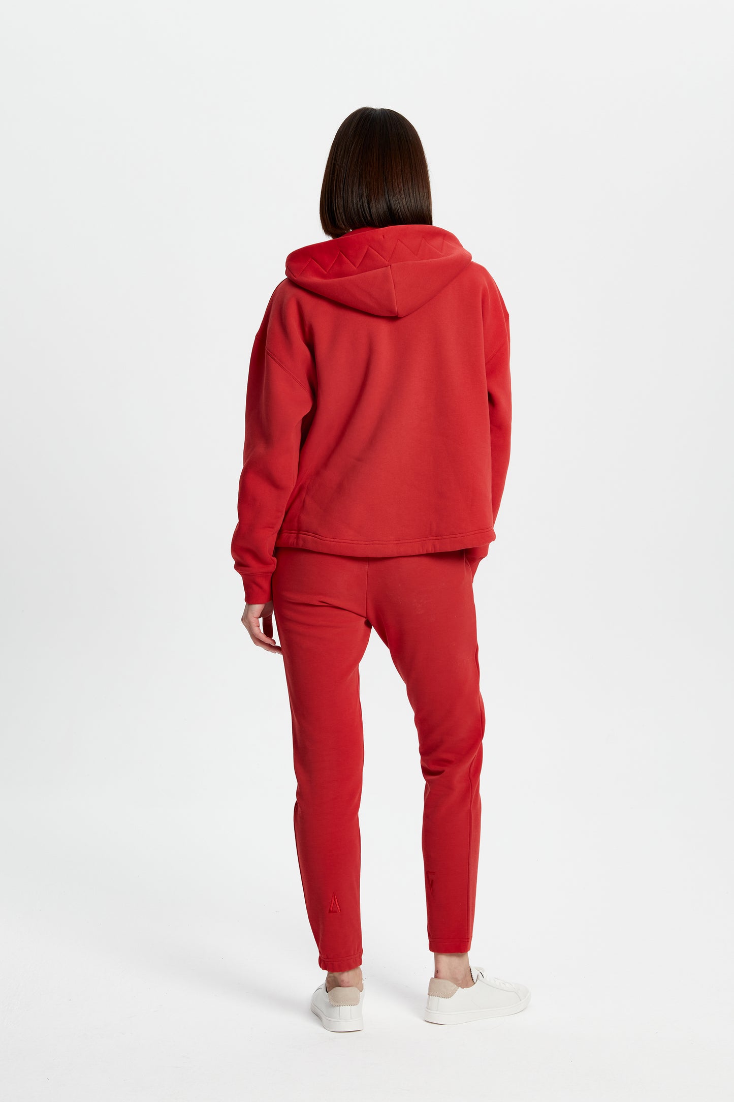 Kırmızı Fermuarlı Sweatshirt