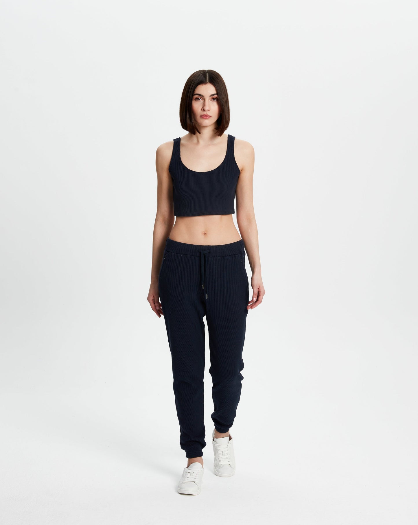 Waffle Sweatpants - Dark Navy