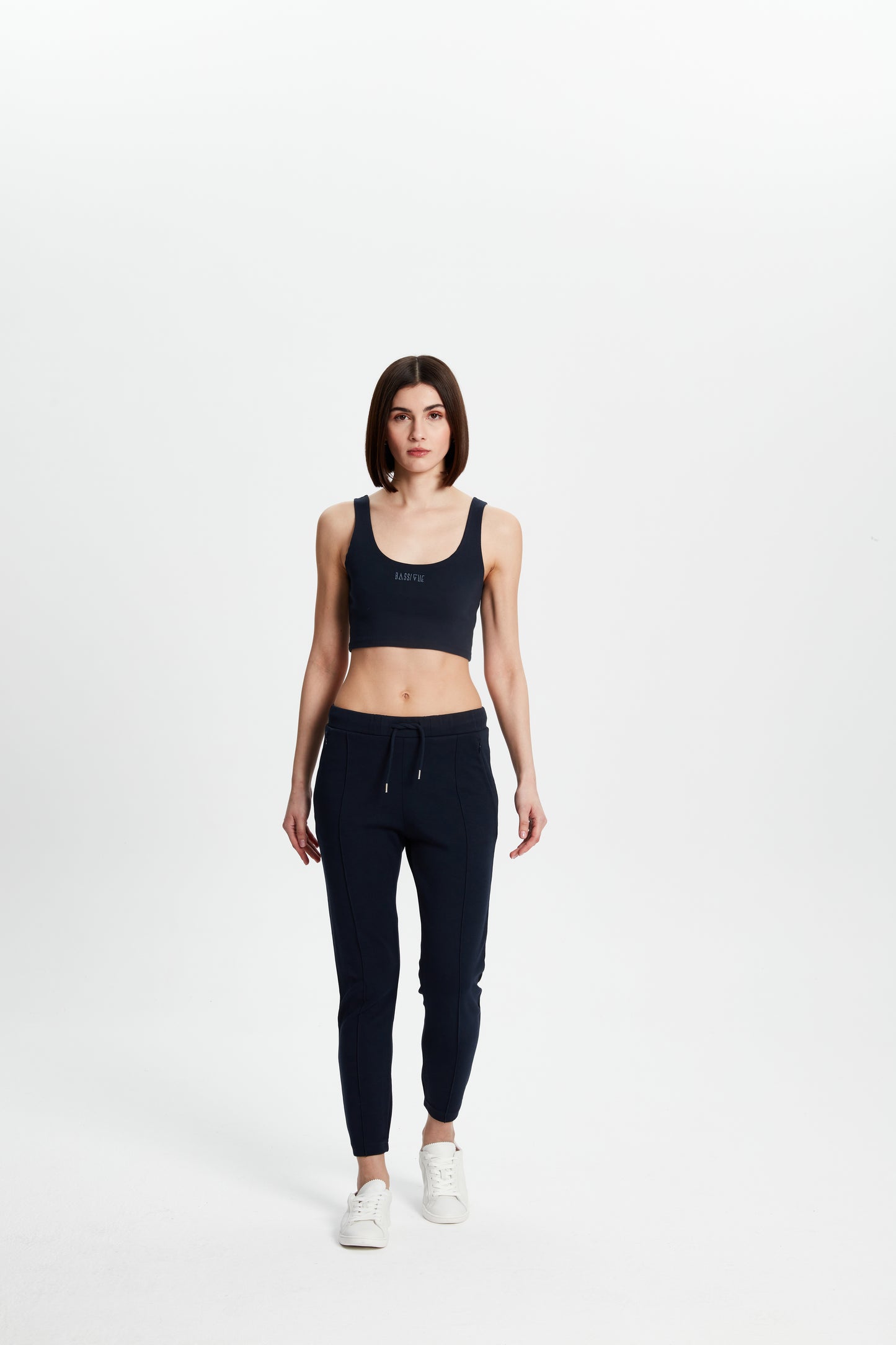 Cotton Skinny Sweatpants - Dark Navy