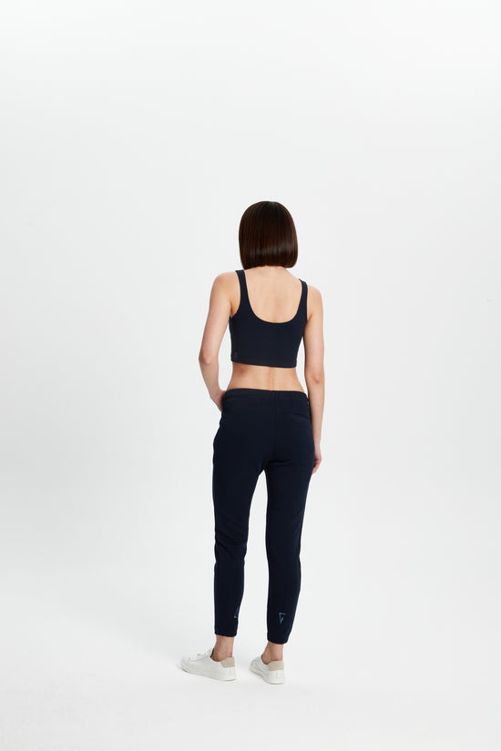 Cotton Skinny Sweatpants - Dark Navy