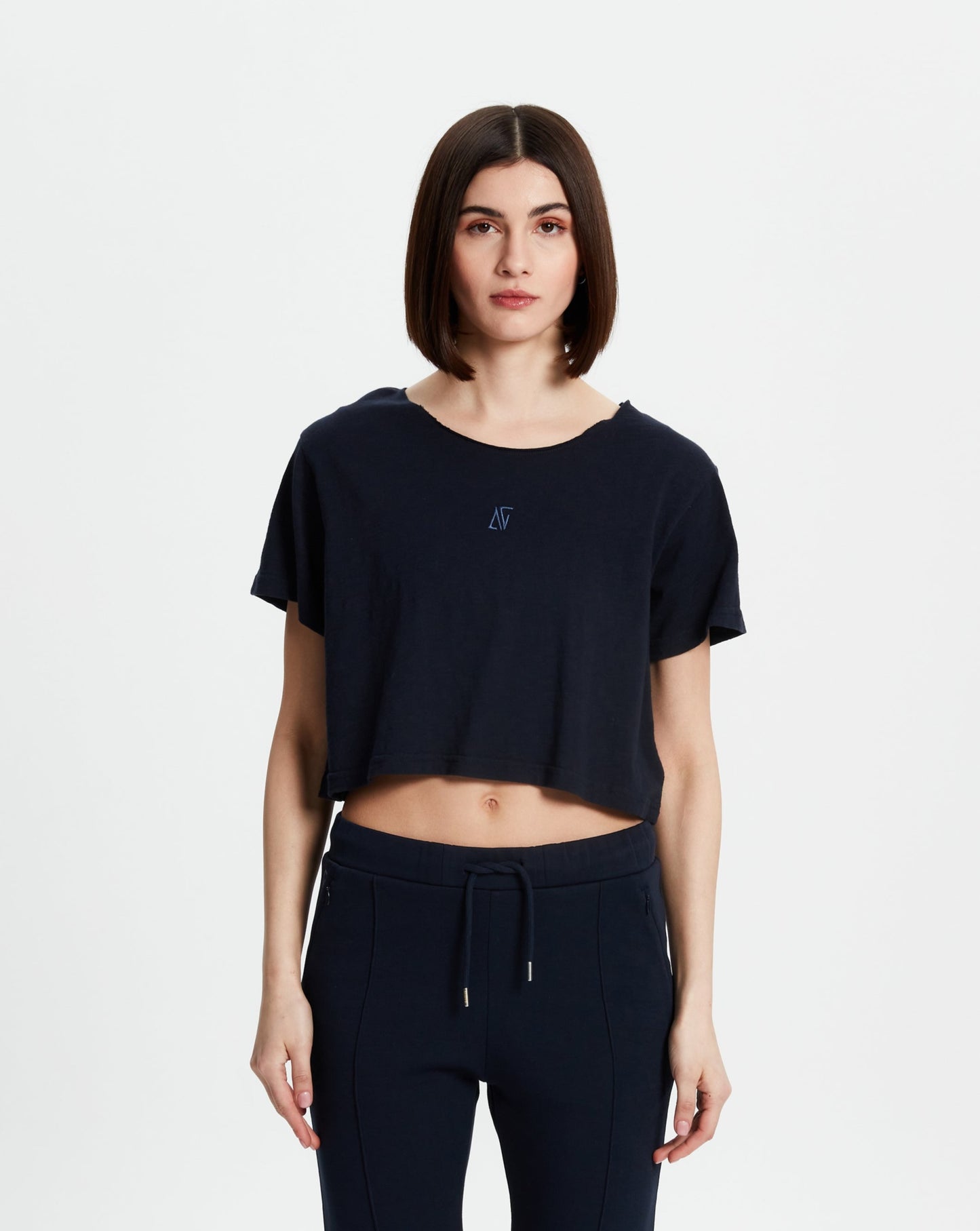 Cotton Crop T-Shirt - Dark Navy