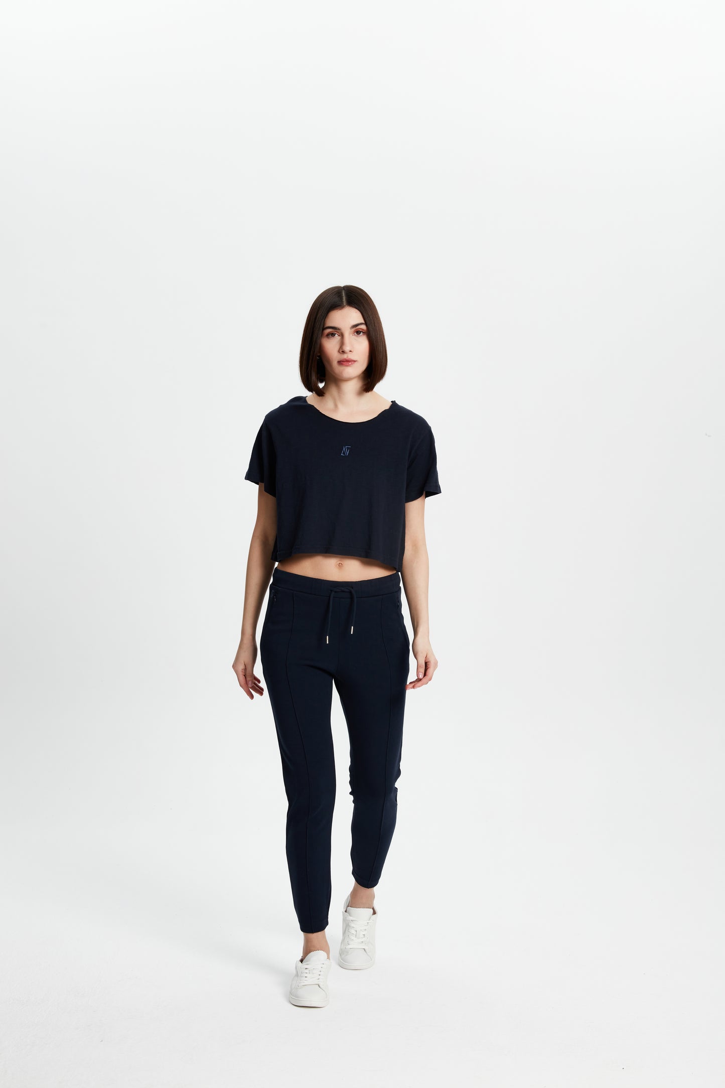 Crop T-shirt - Koyu Lacivert