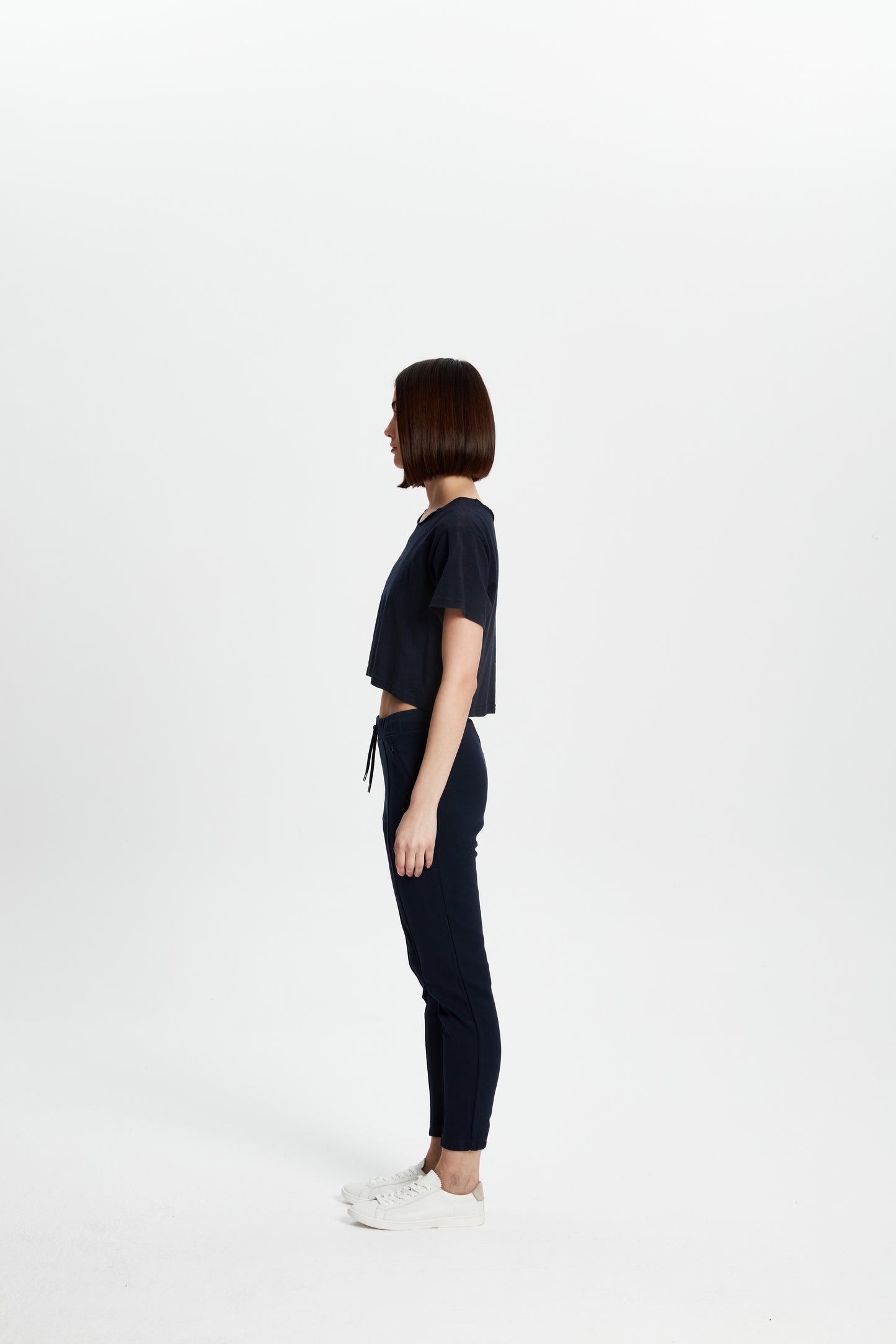 Cotton Crop T-Shirt - Dark Navy