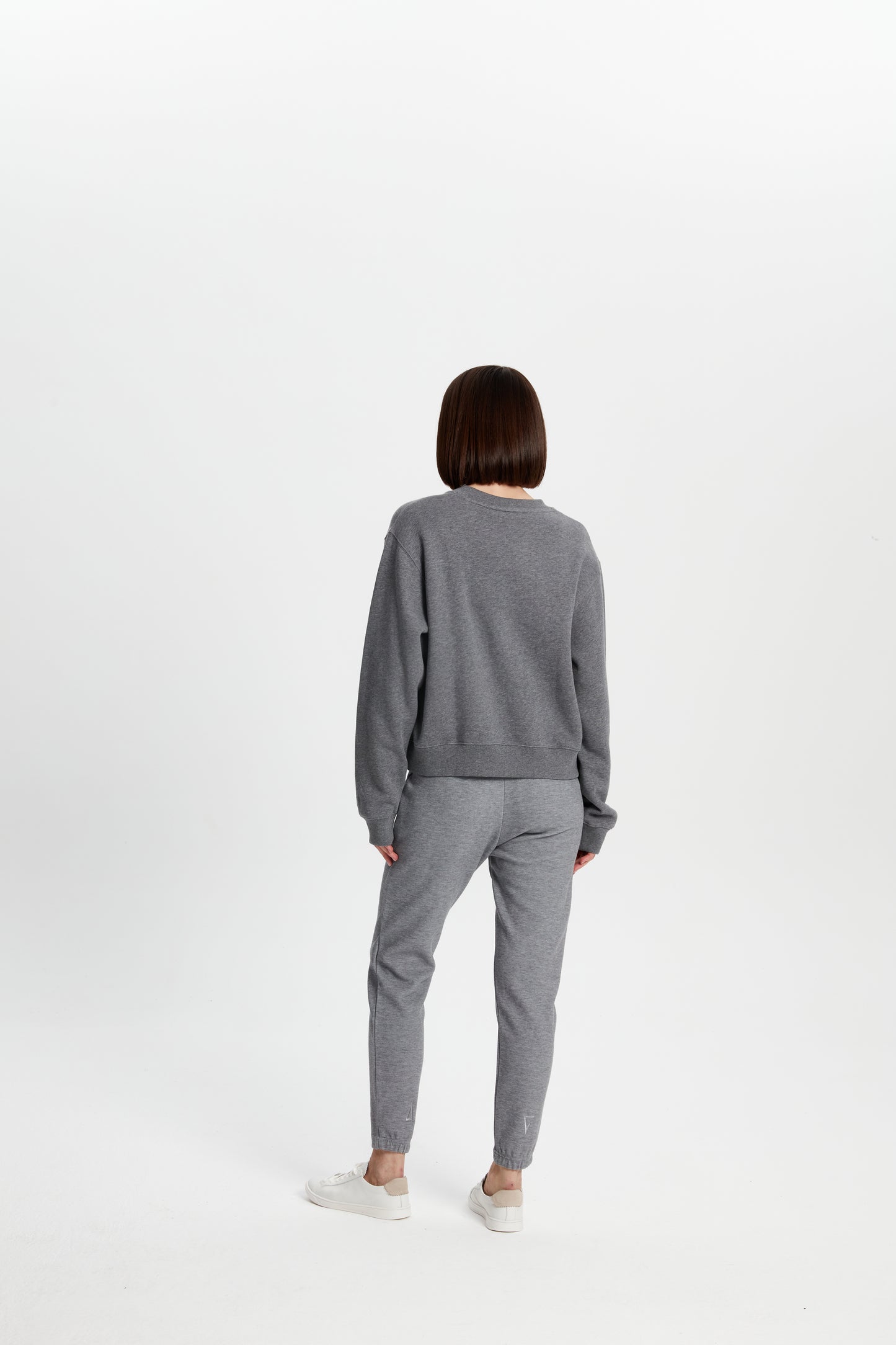 Cotton Crewneck Sweatshirt - Grey