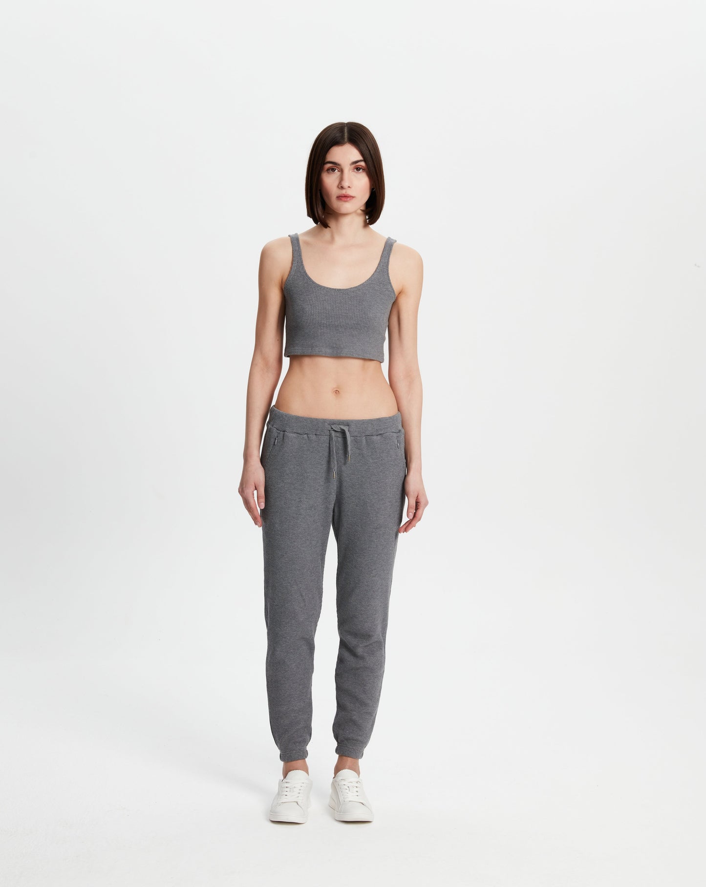 Waffle Sweatpants - Grey