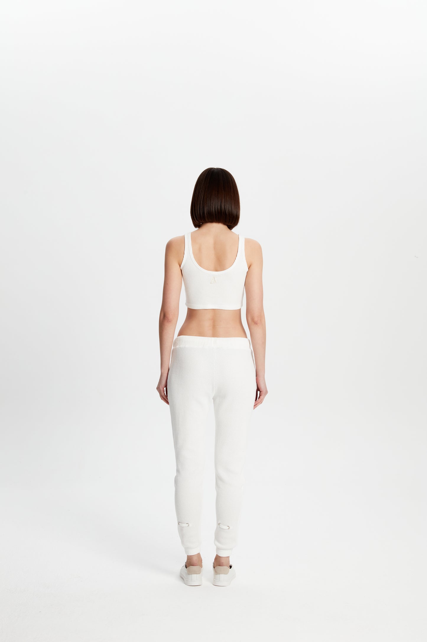 Waffle Sweatpants - White
