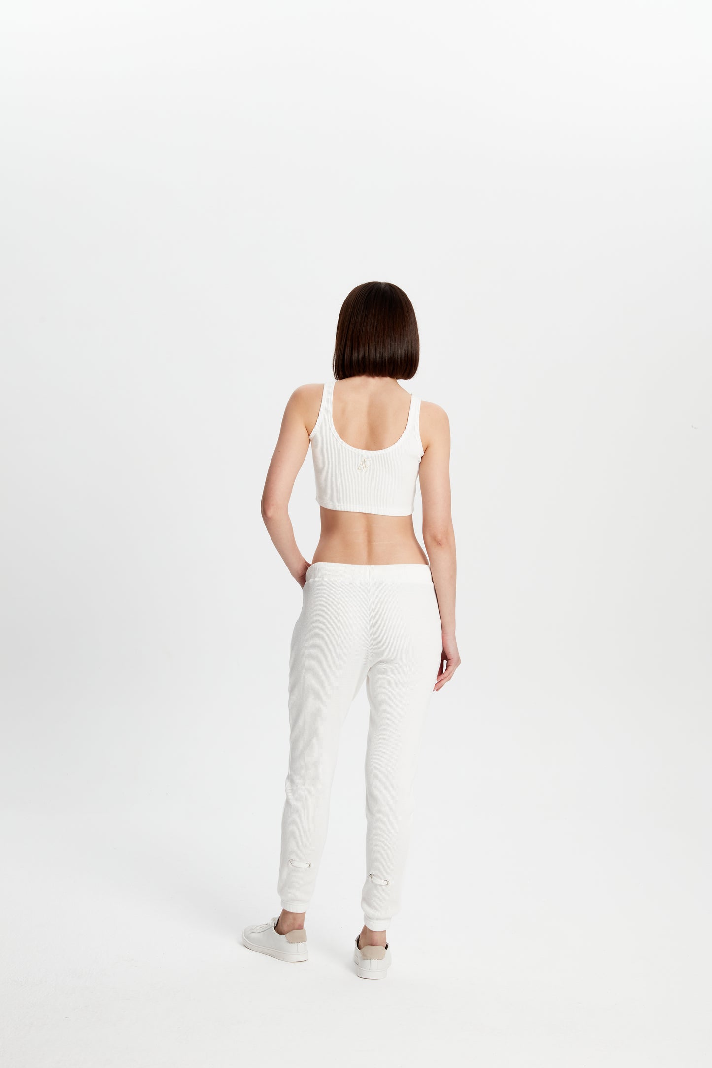 Waffle Tank Top - Eggshell
