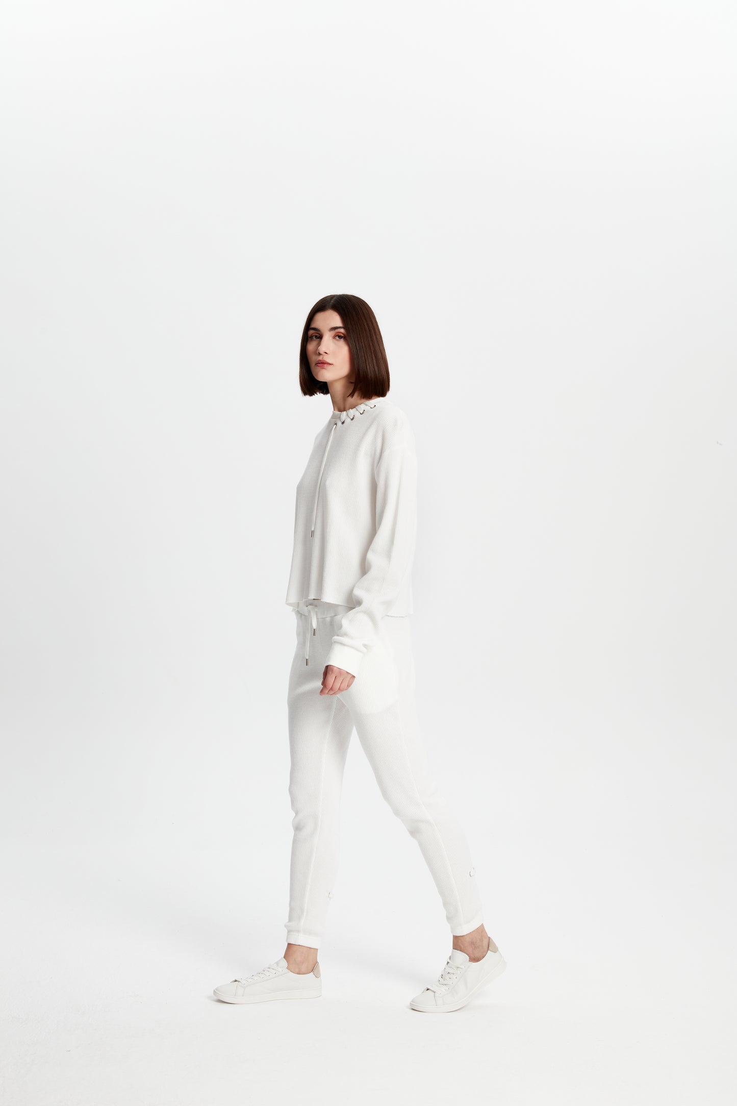 Waffle Sweatshirt - White