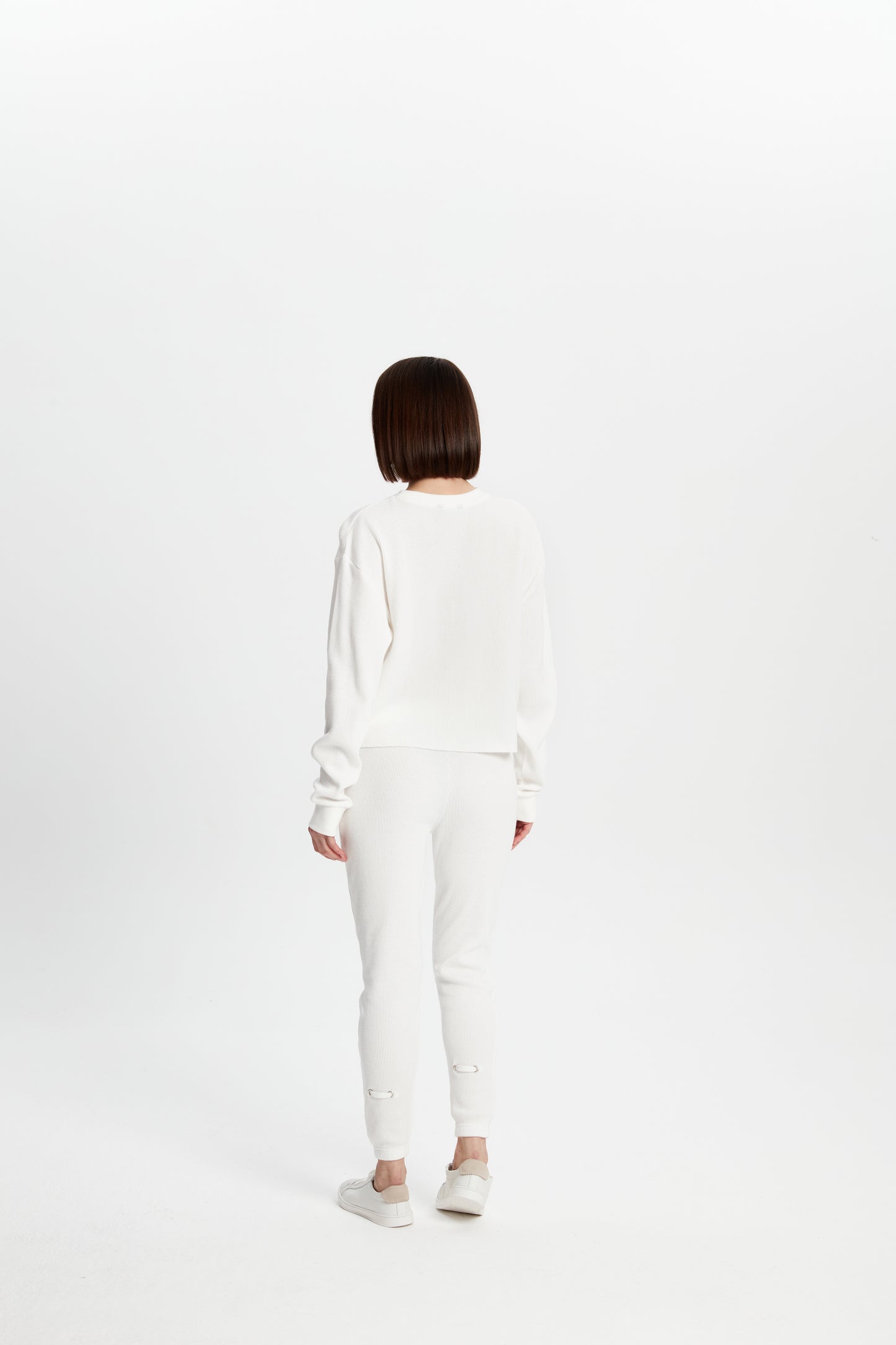 Waffle Sweatshirt - White