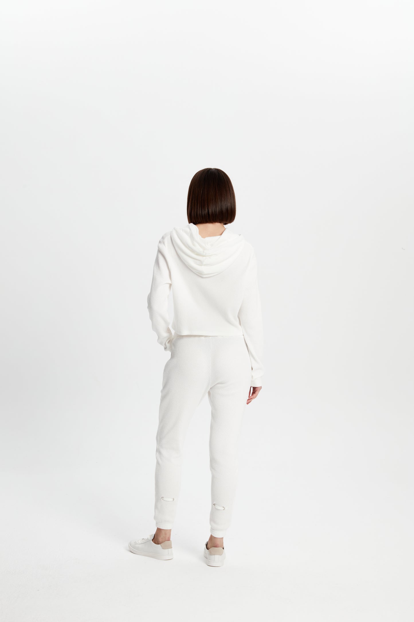 Waffle Hoodie - White