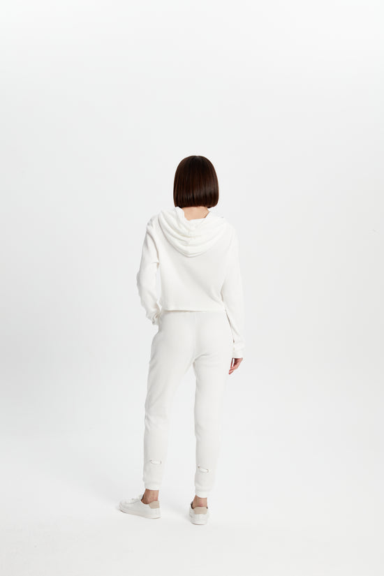 Waffle Hoodie - White