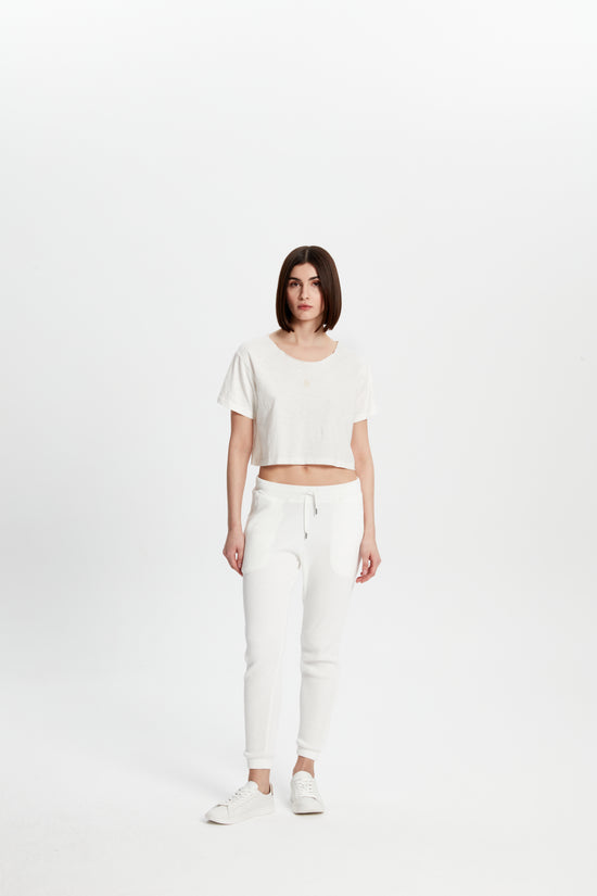 Cotton Crop T-Shirt - White