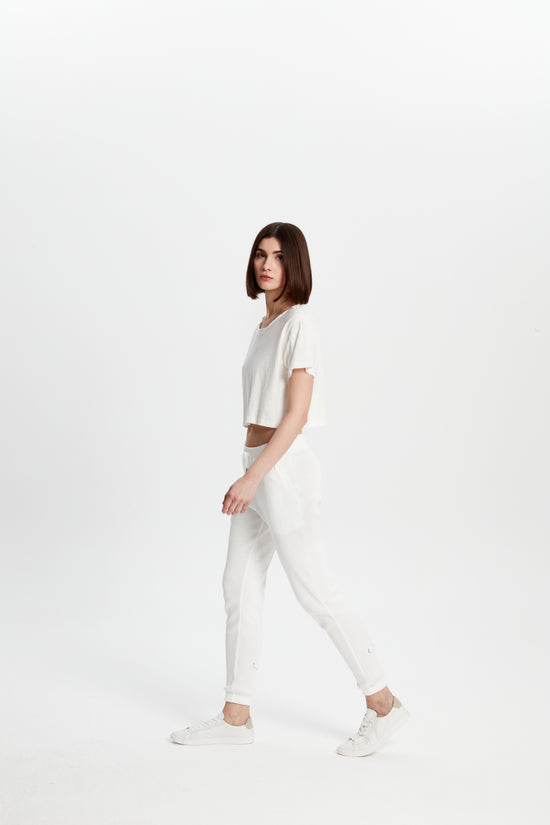 Cotton Crop T-Shirt - White