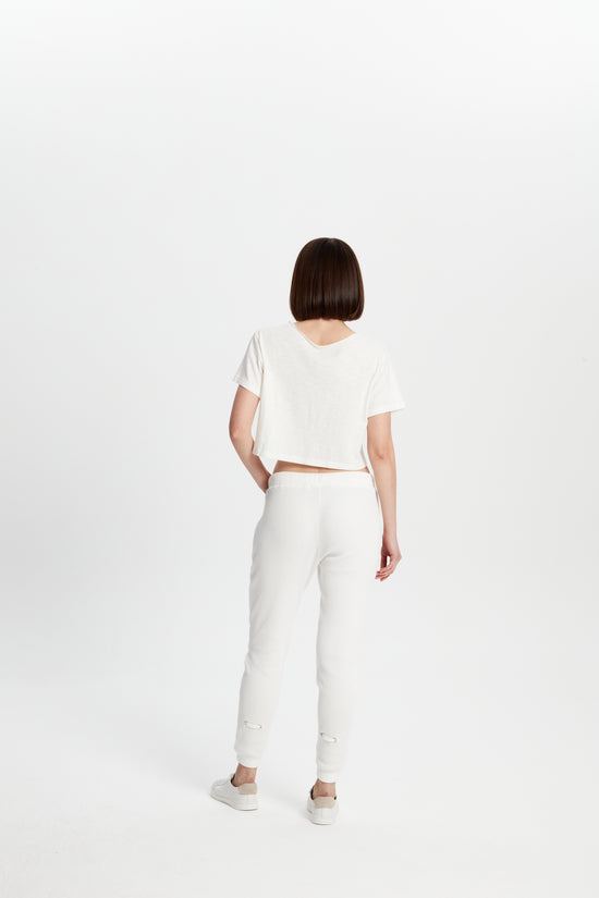 Cotton Crop T-Shirt - White