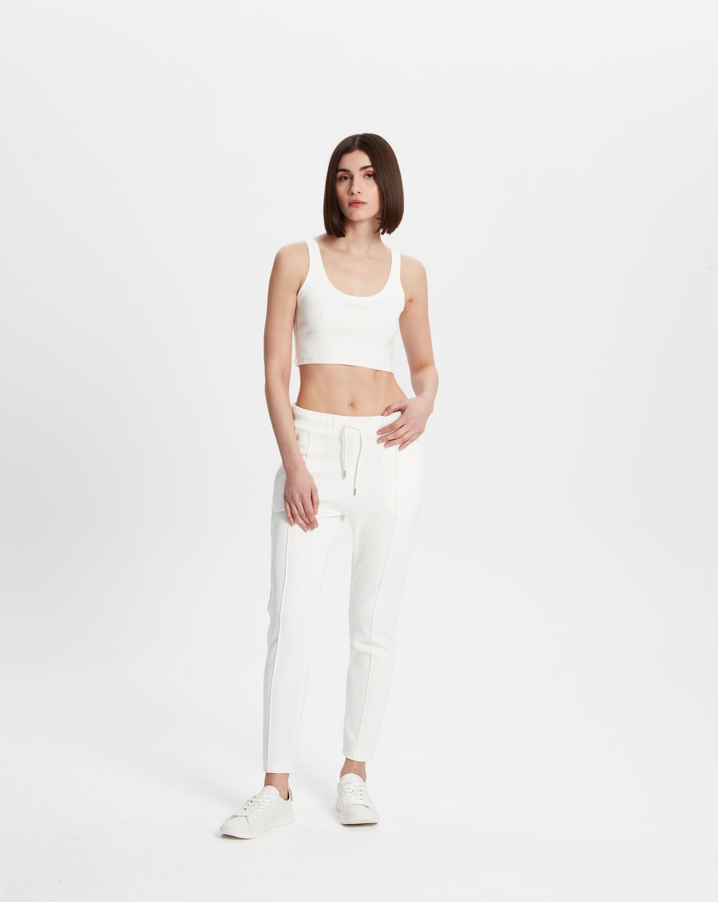  Cotton Skinny Sweatpants - Eggshell