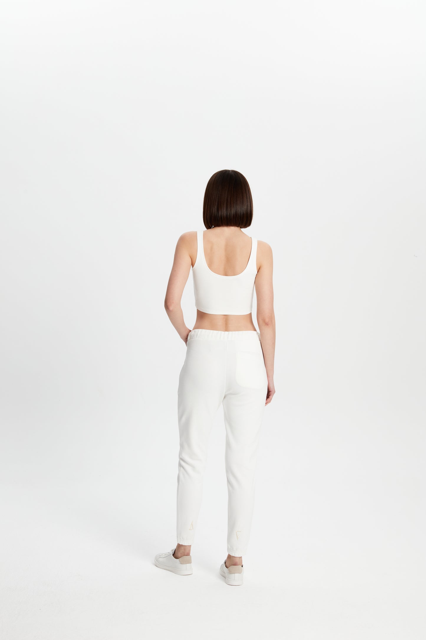  Cotton Skinny Sweatpants - Eggshell