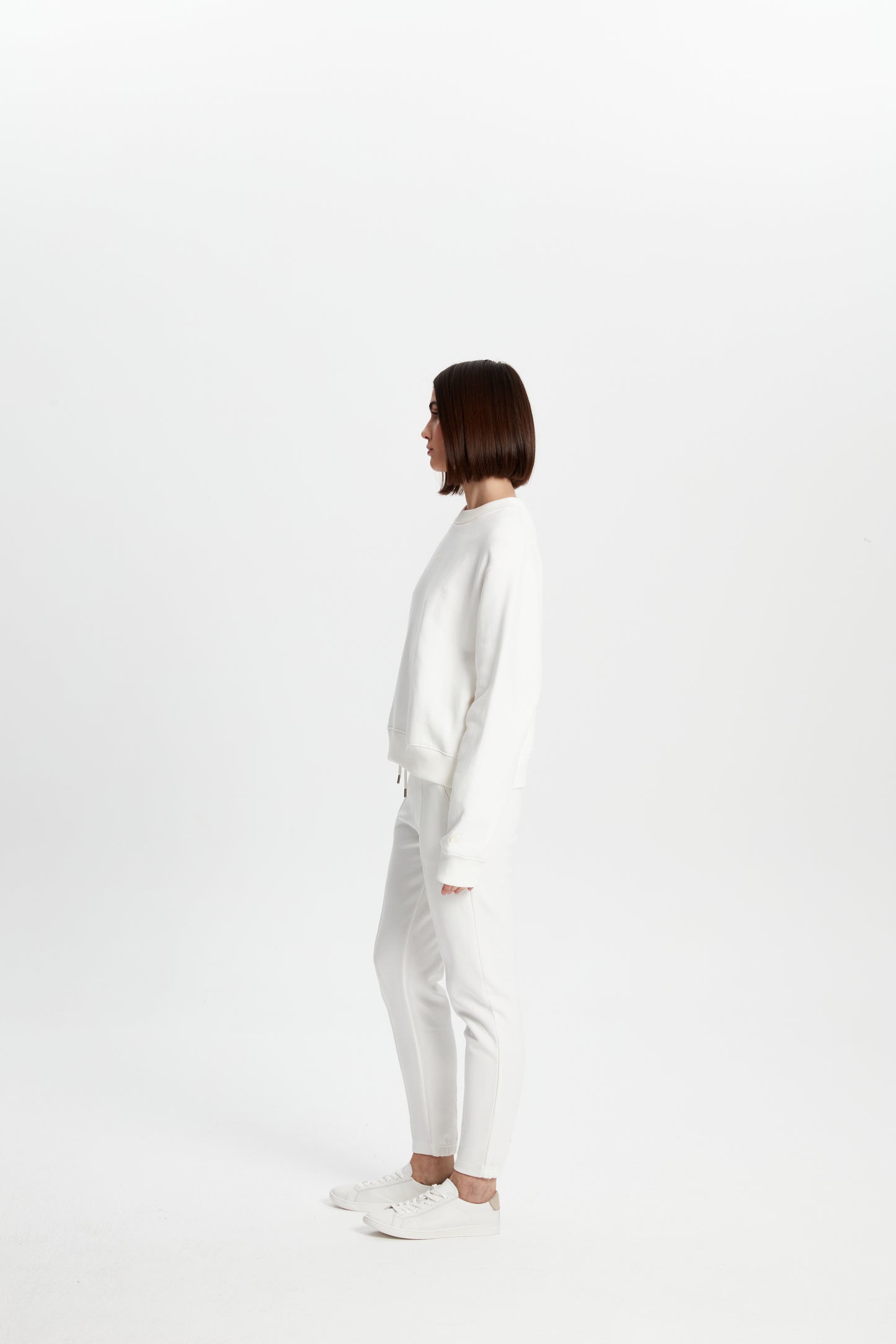 Cotton Crewneck Sweatshirt - White