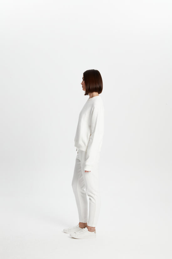 Cotton Crewneck Sweatshirt - White