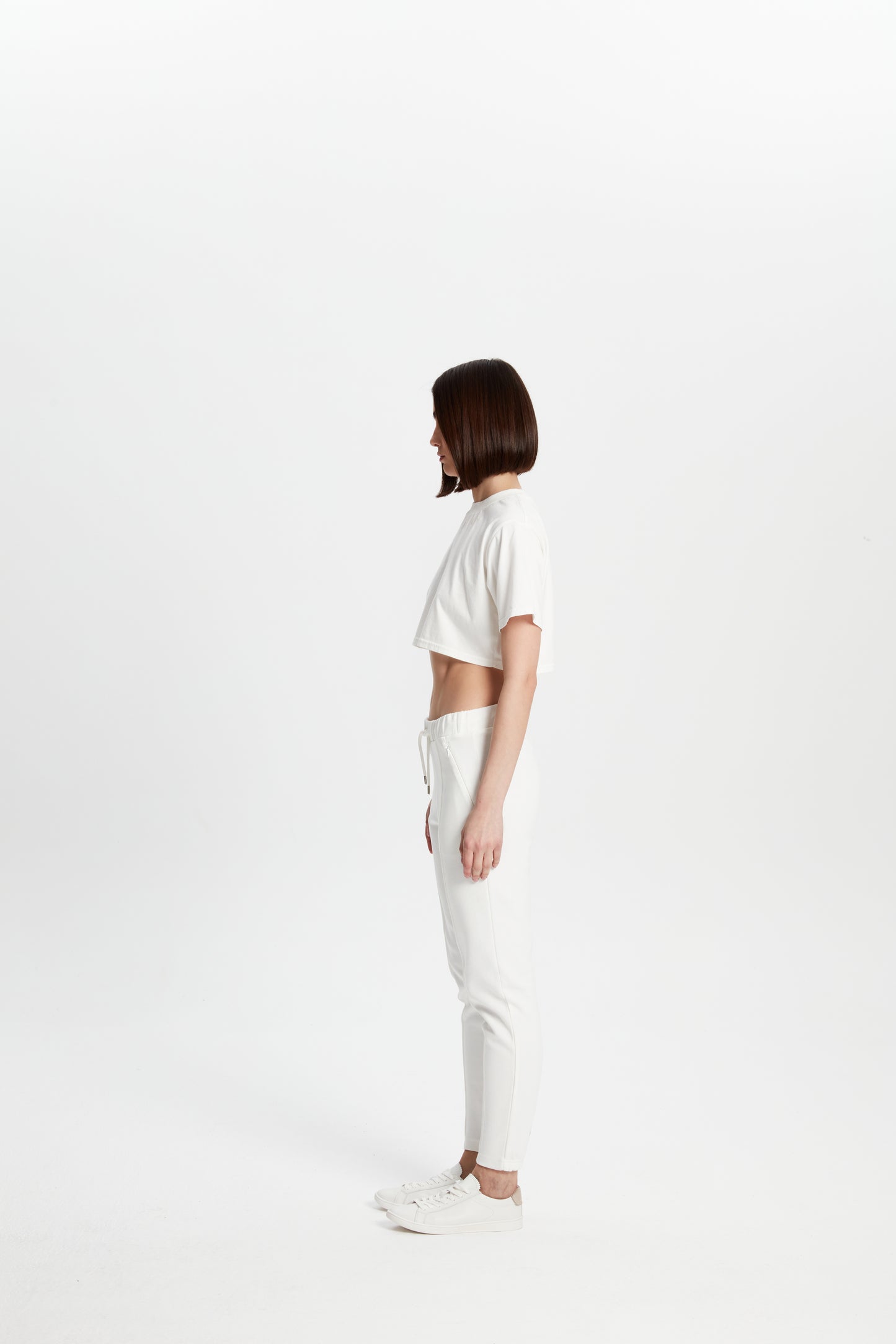 High Density Crop T-shirt - White