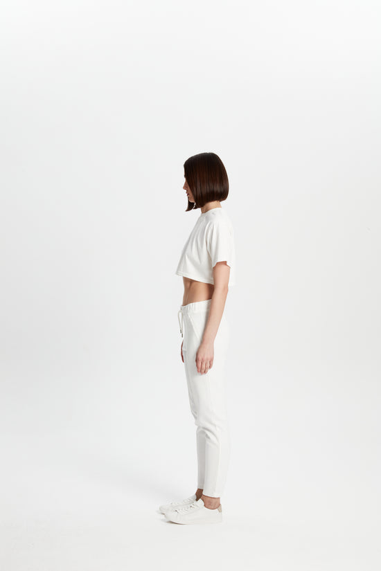 High Density Crop T-shirt - White