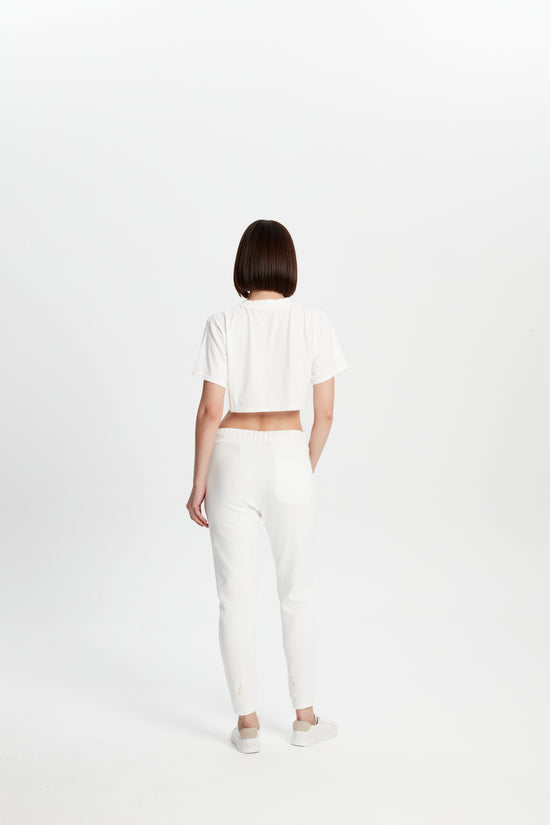 High Density Crop T-shirt - White