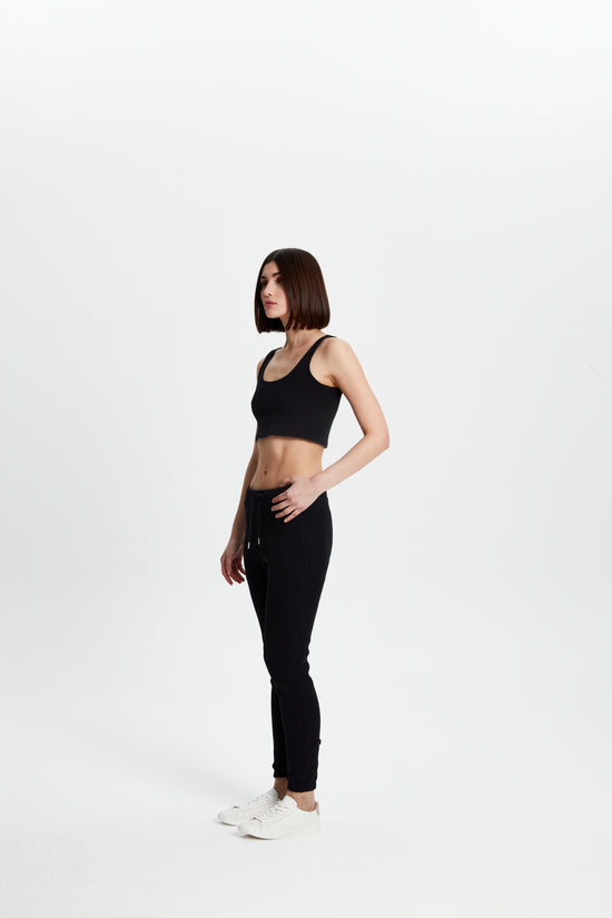 Waffle Tank Top - Siyah