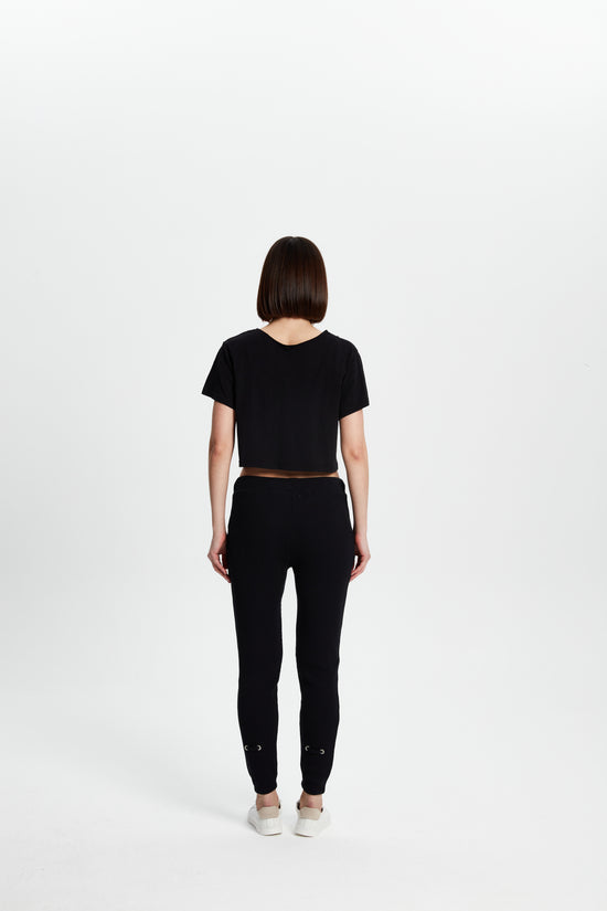 Crop T-shirt - Siyah