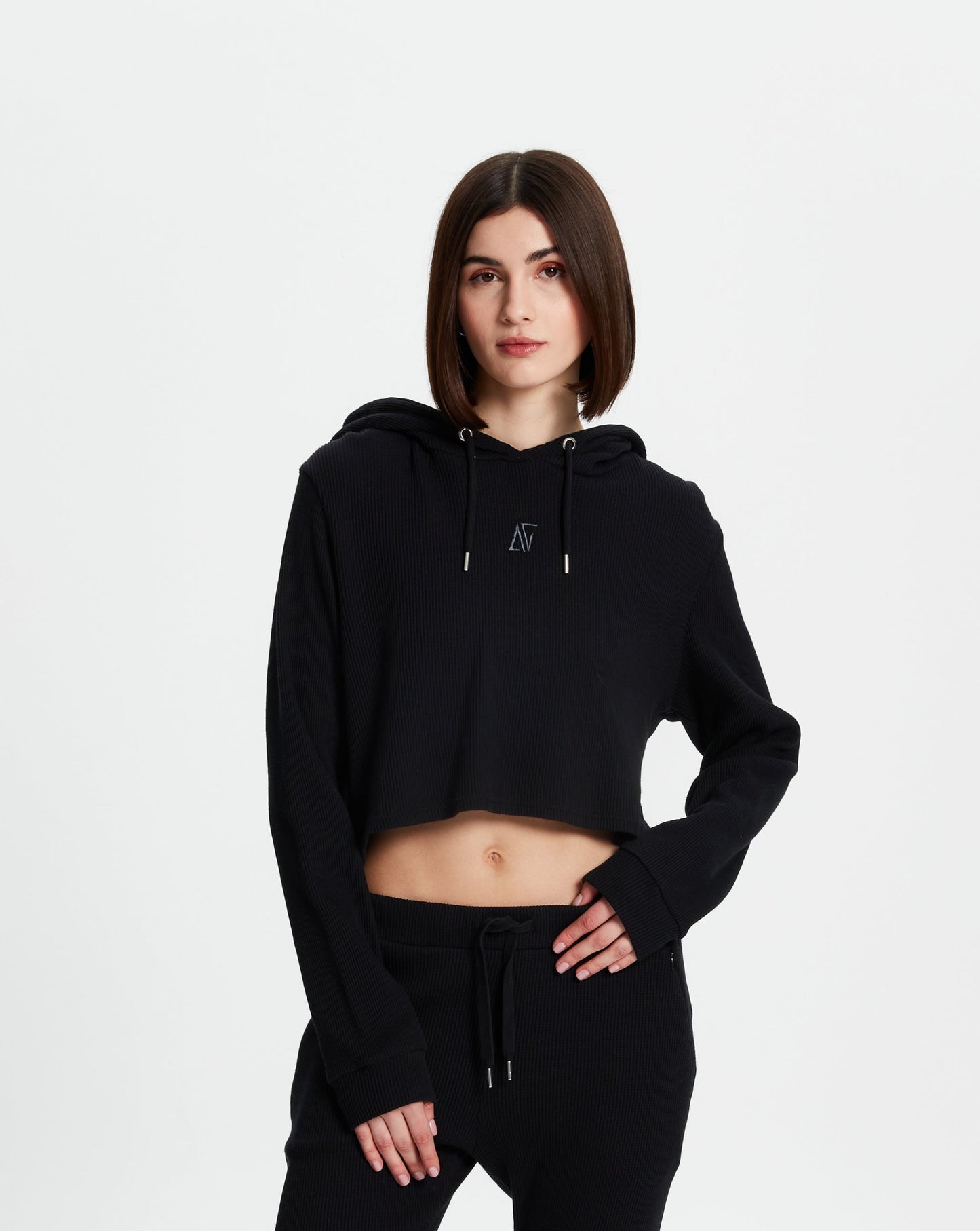 Waffle Hoodie - Black